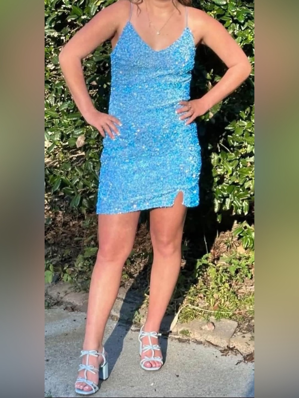 Sparkling Blue Sequin Dress